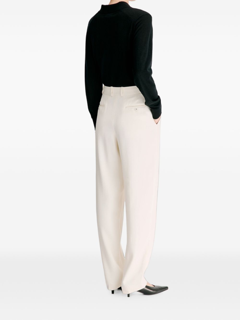 Pantaloni Alio con pieghe in bianco 
