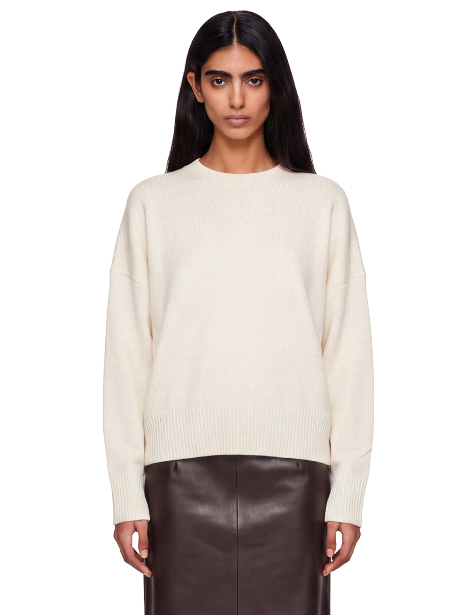 Maglione in cashmere Anton in avorio 