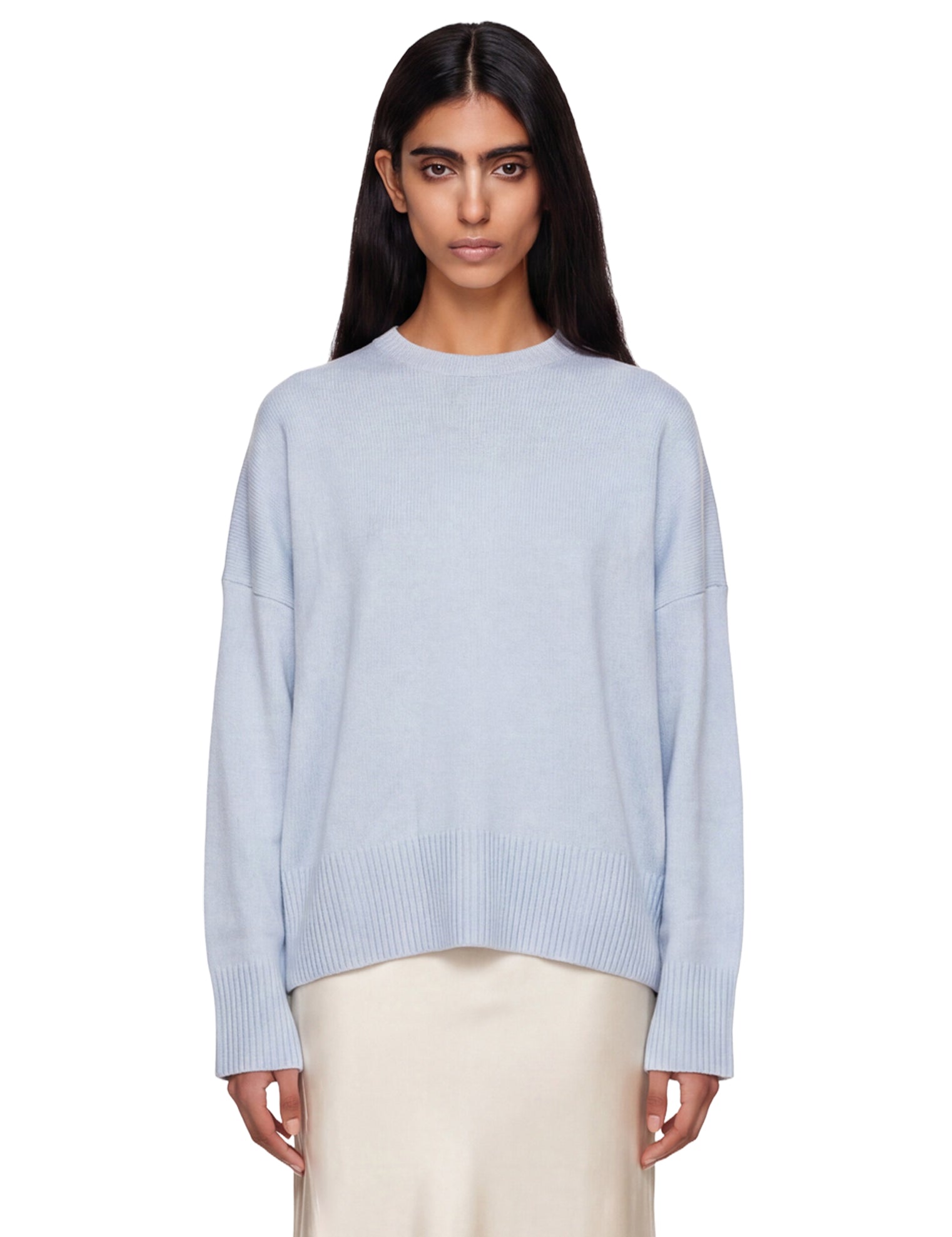 Maglione in cashmere Anton in celeste 