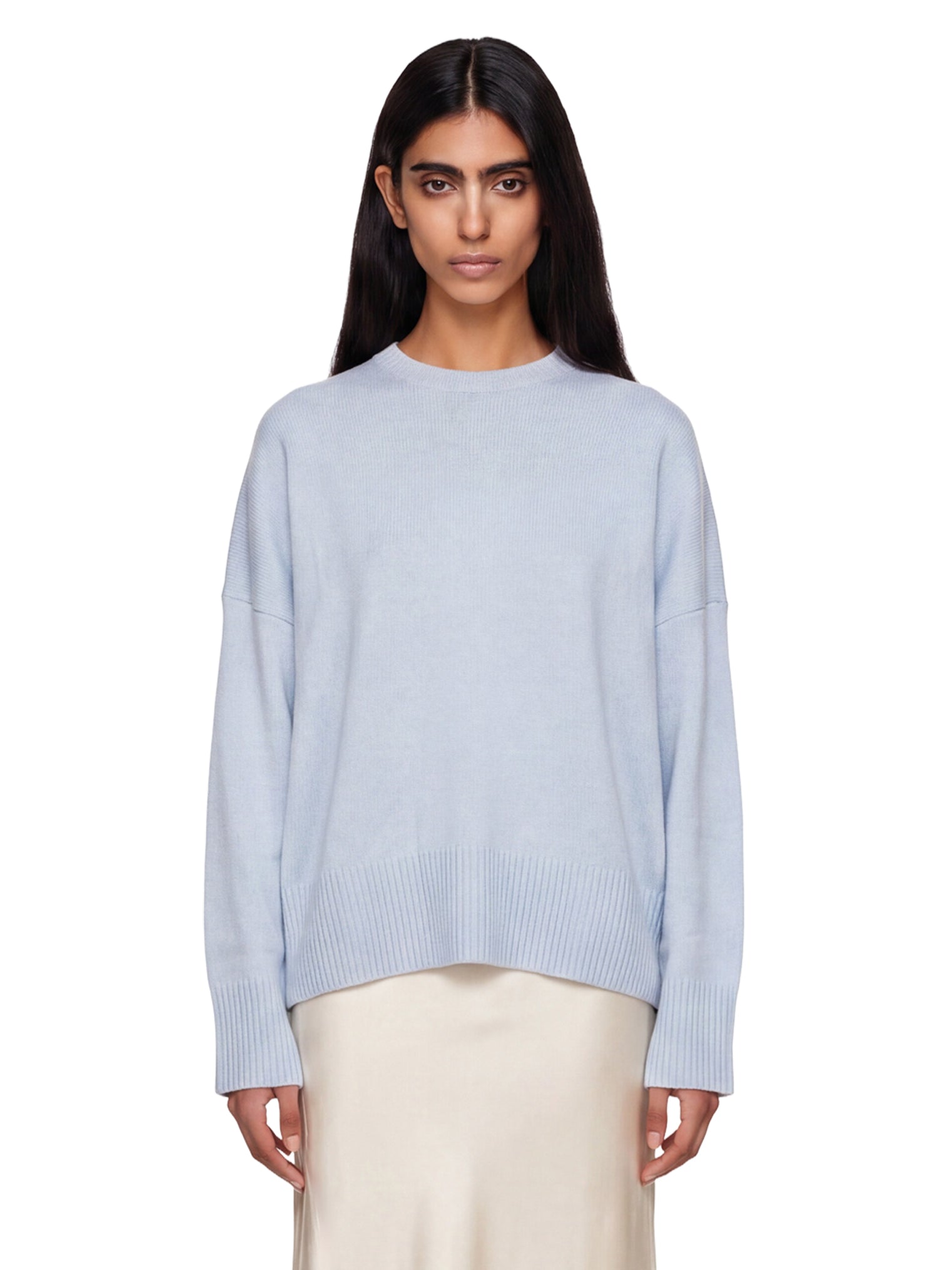 Maglione in cashmere Anton in celeste 
