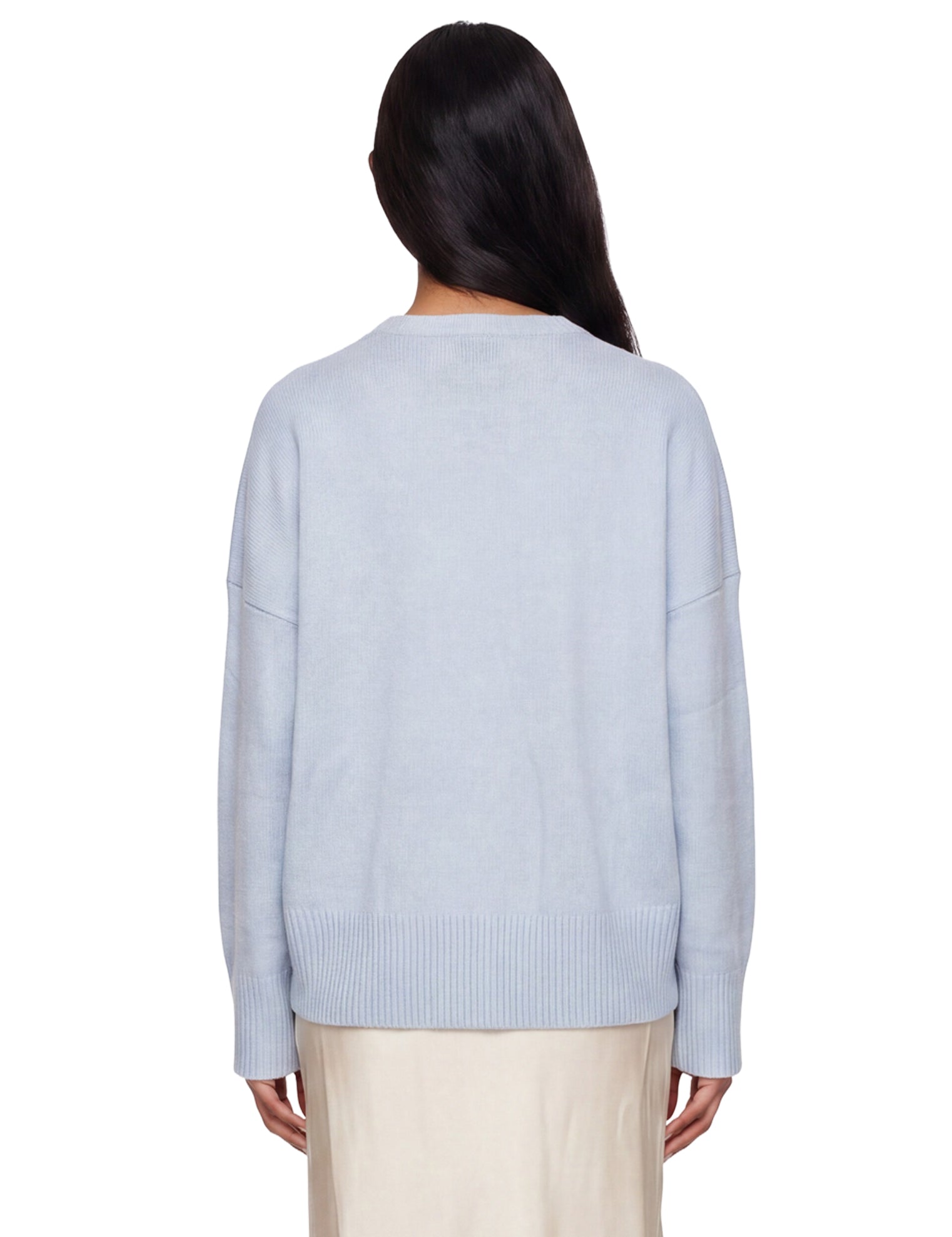 Maglione in cashmere Anton in celeste 