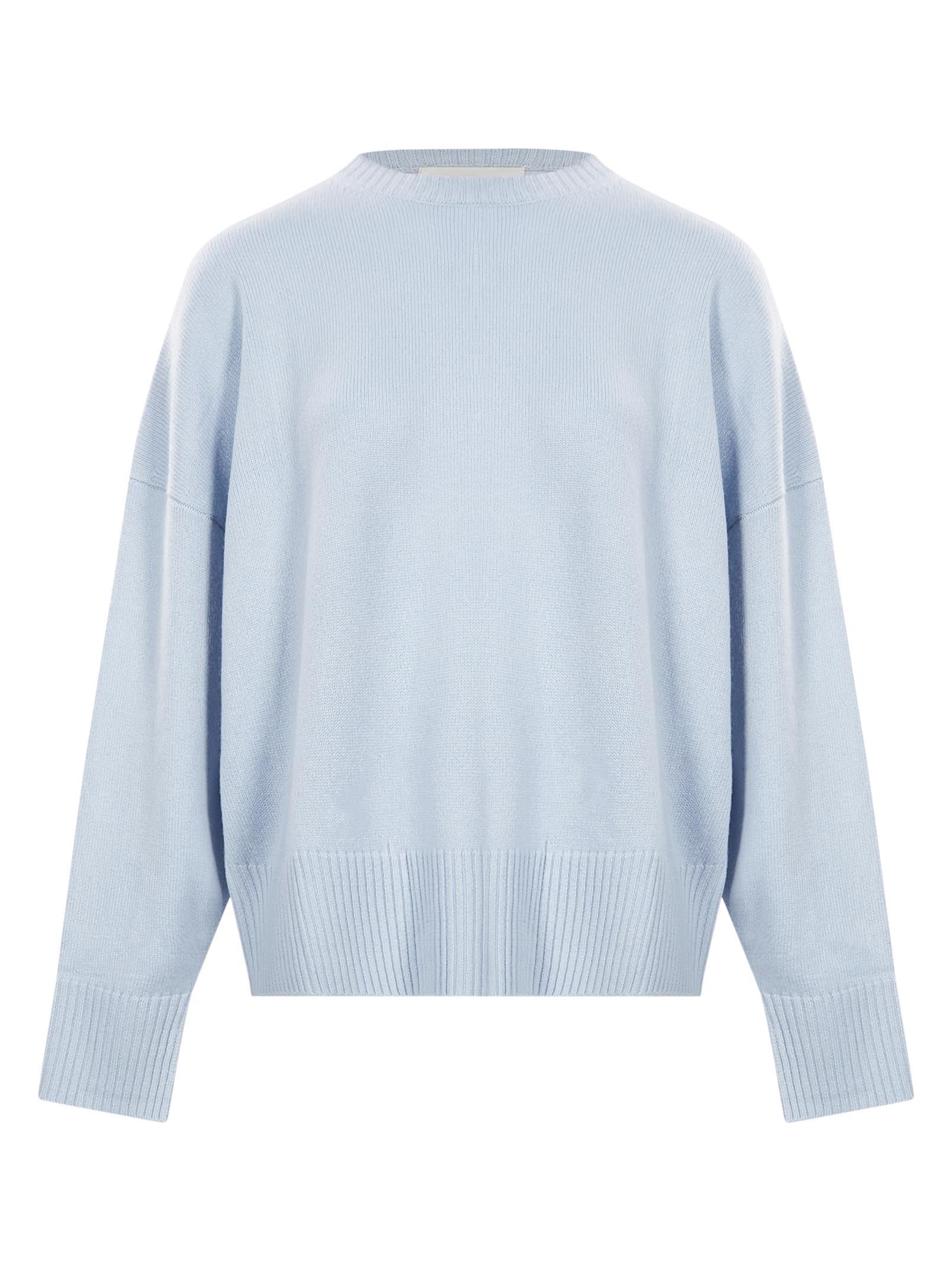 Maglione in cashmere Anton in celeste 