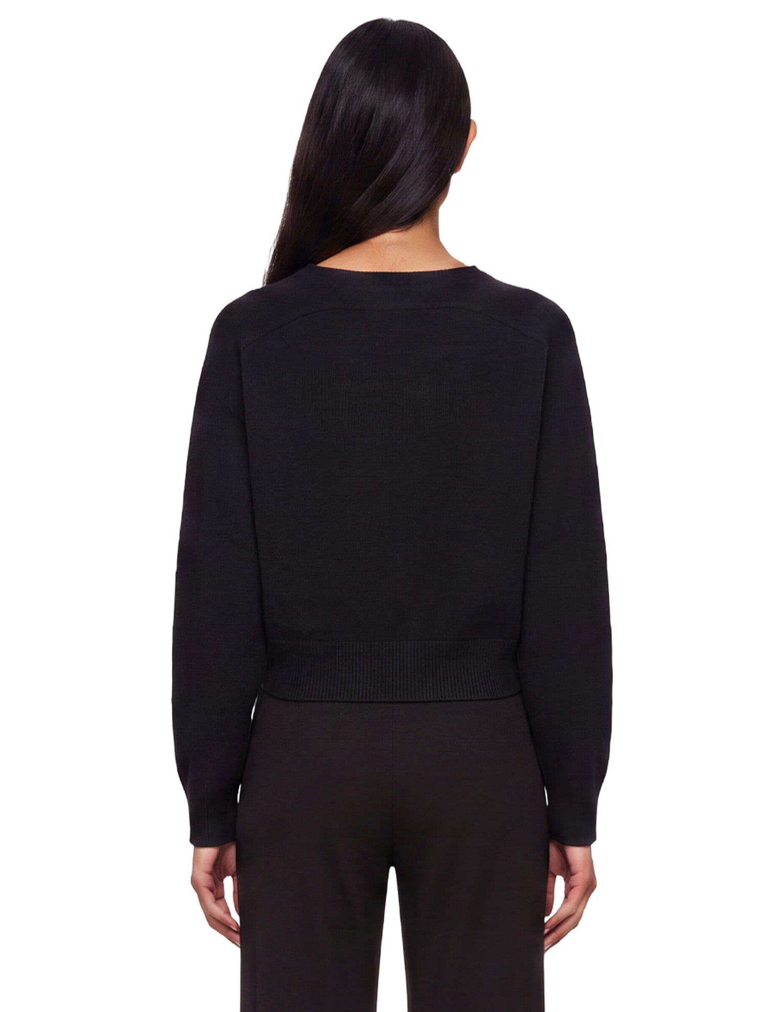 Maglione con scollo a v anzor in nero 