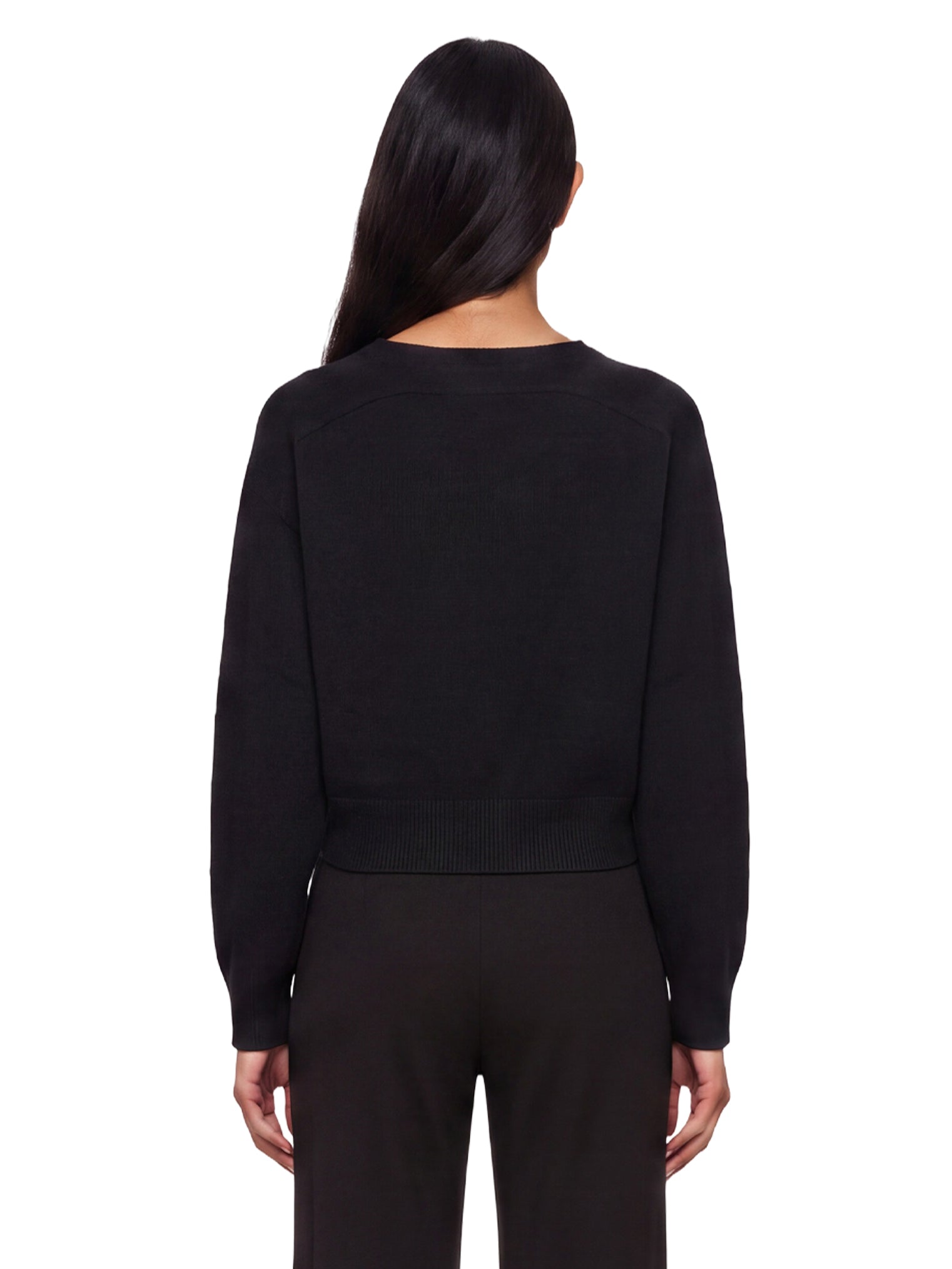 Maglione con scollo a v anzor in nero 