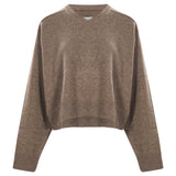 Maglione con scollo a v anzor in marrone 