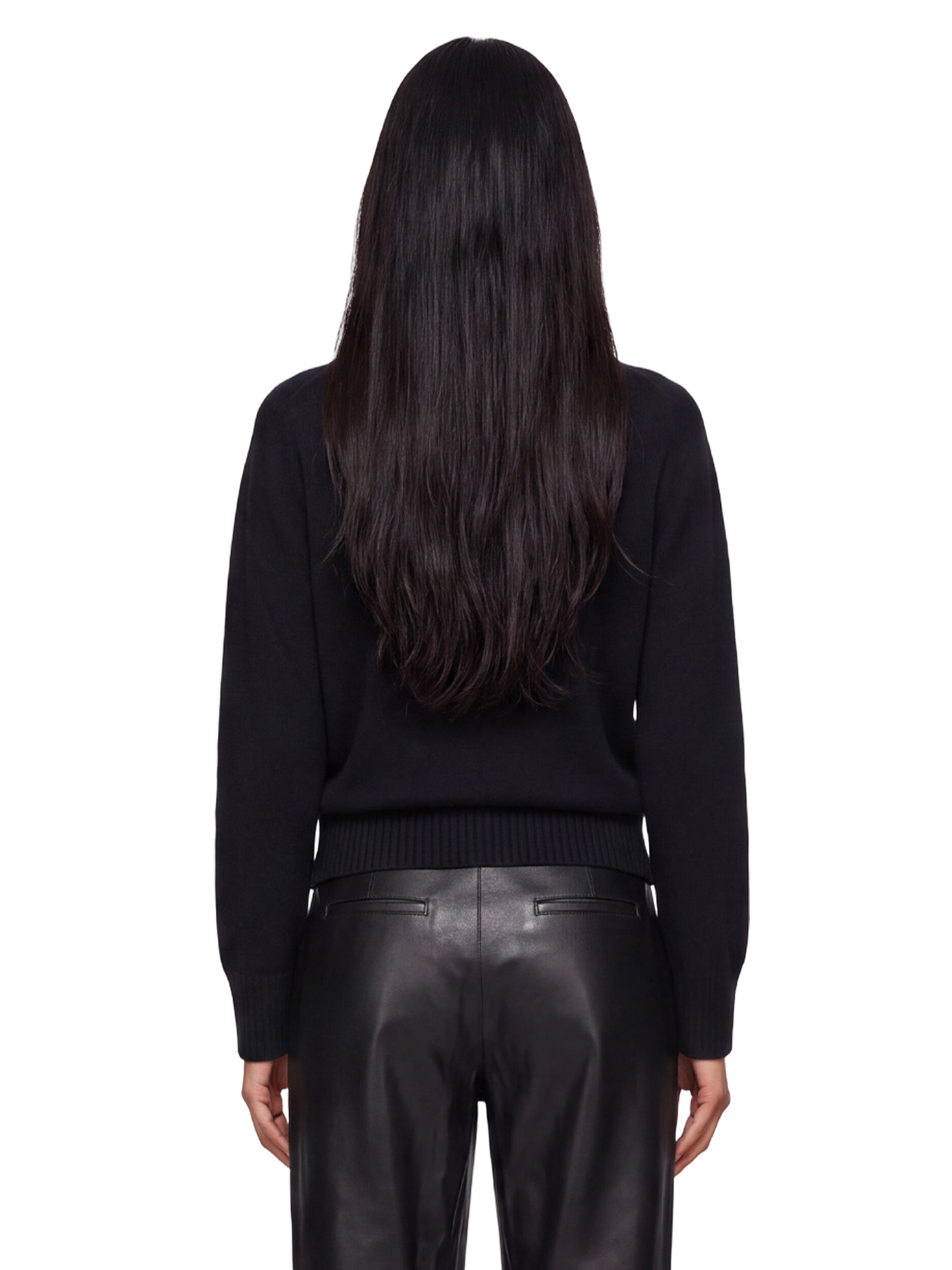 Maglione a girocollo in cashmere Baltra in nero 