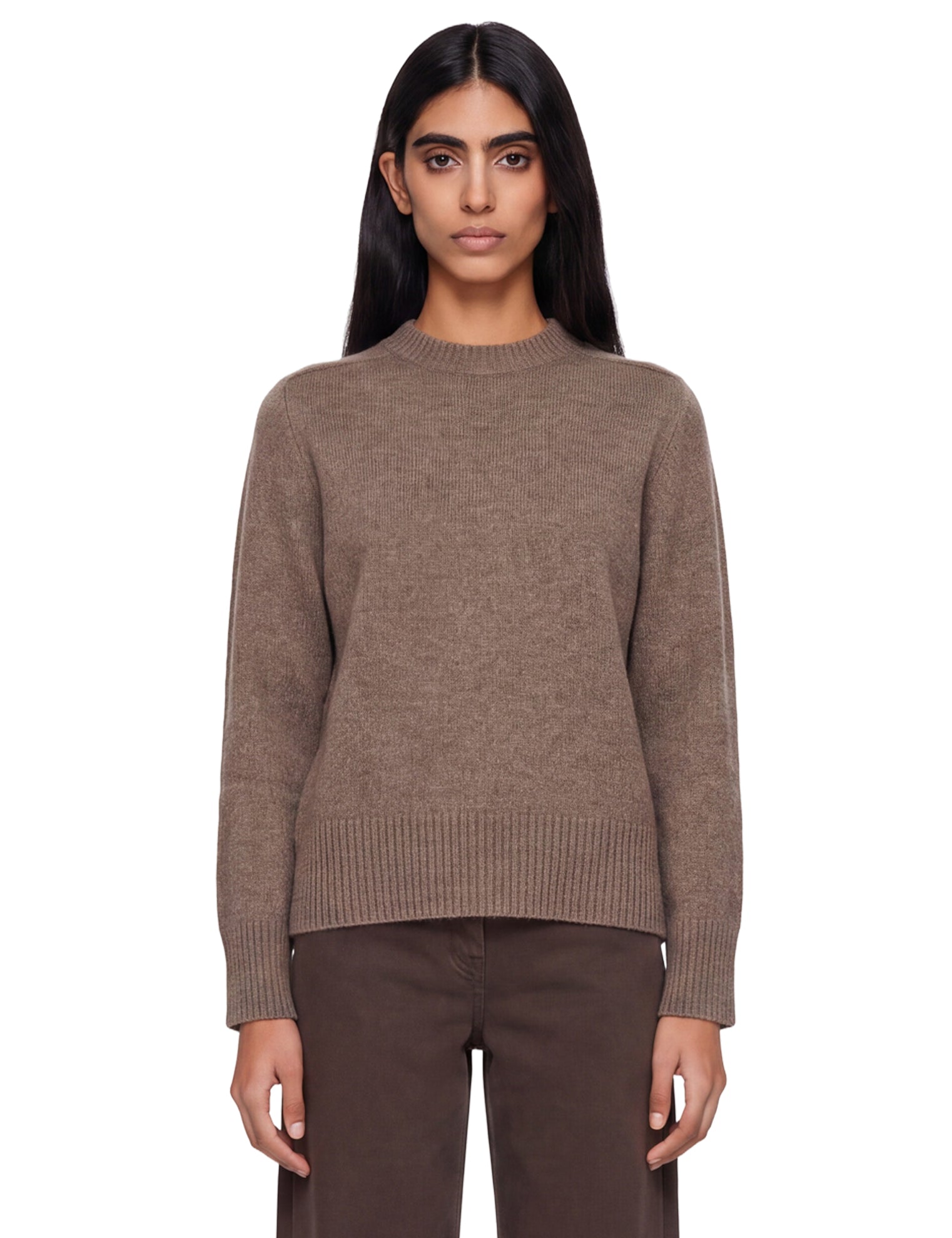 Maglione a girocollo in cashmere Baltra in beige 