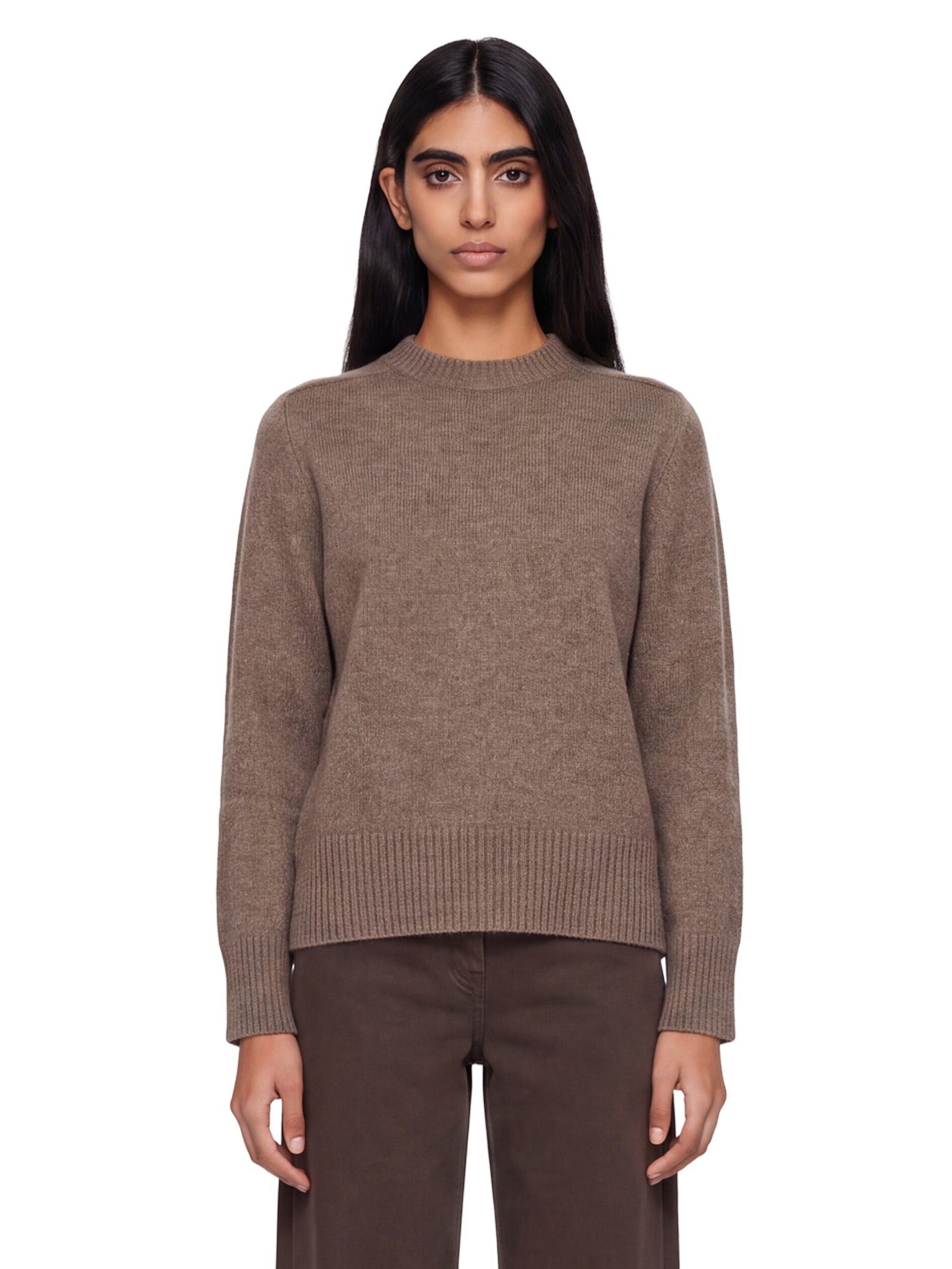 Maglione a girocollo in cashmere Baltra in beige 