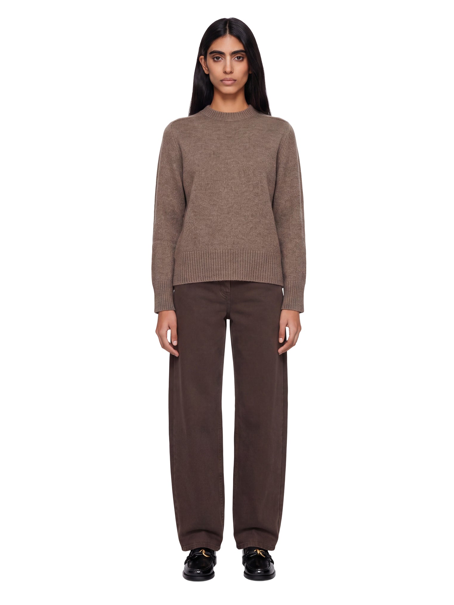 Maglione a girocollo in cashmere Baltra in beige 