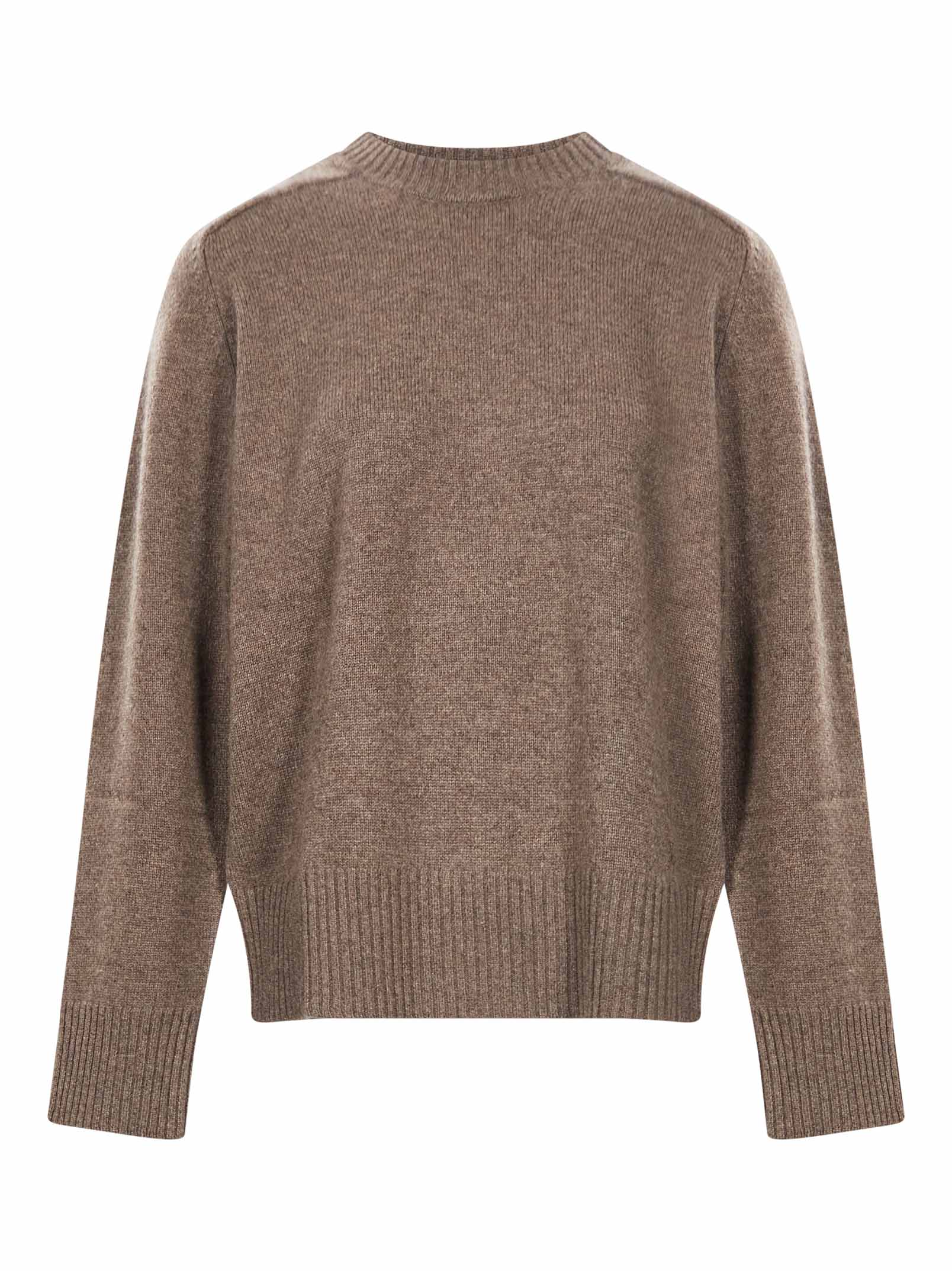 Maglione a girocollo in cashmere Baltra in beige 