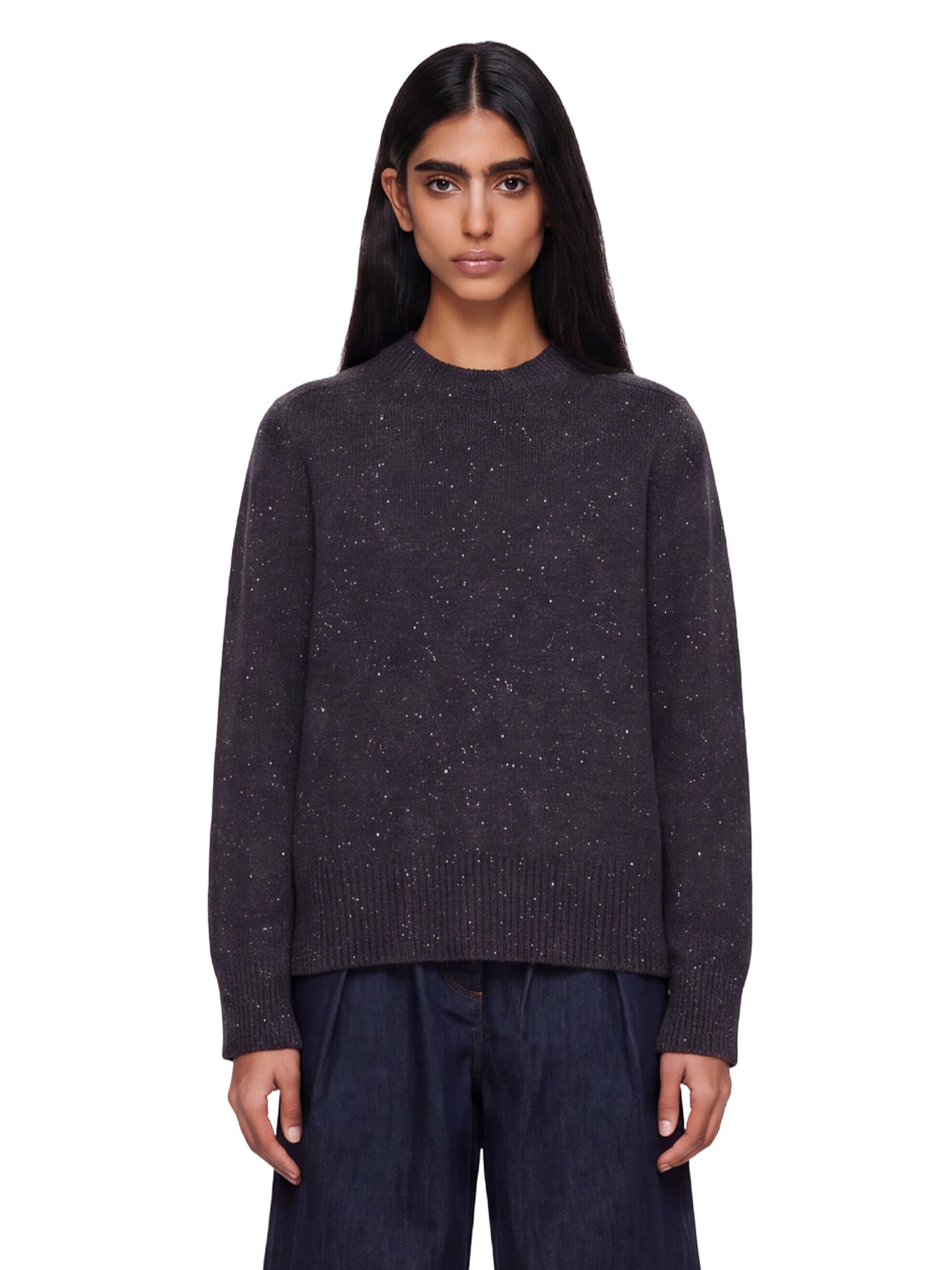 Maglione a girocollo in cashmere Baltra in grigio 