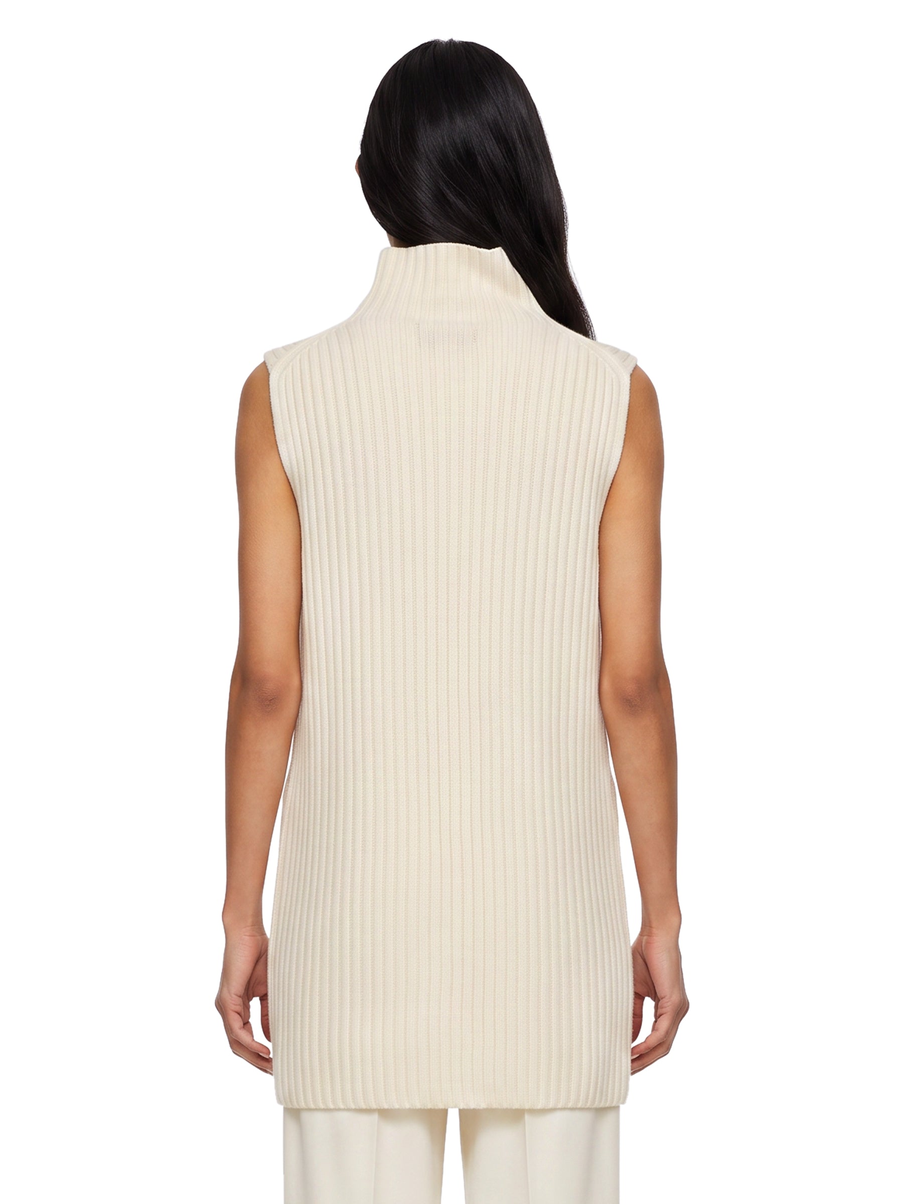 Gilet Becca in cashmere avorio 