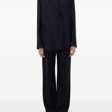 Blazer doppiopetto con revers a lancia in nero 