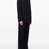 Blazer doppiopetto con revers a lancia in nero 