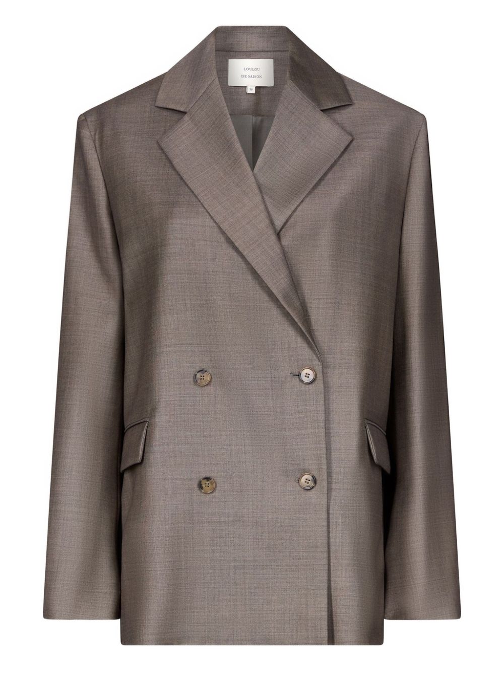 Blazer doppiopetto con revers a lancia in marrone 