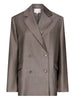 Blazer doppiopetto con revers a lancia in marrone