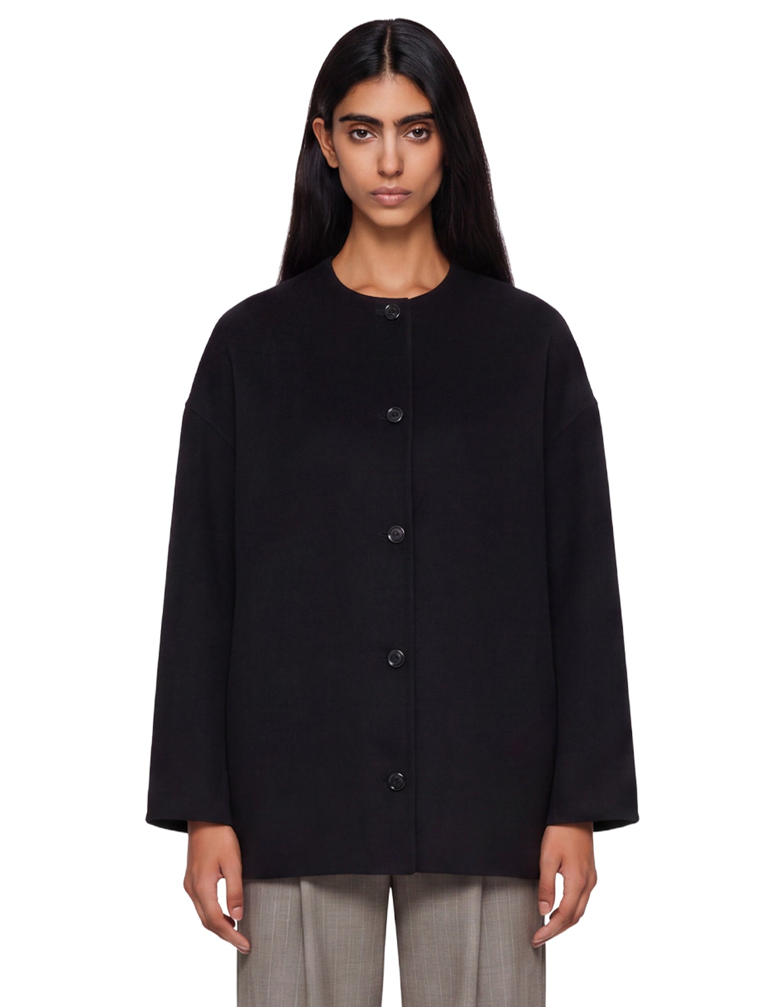 Cappotto monopetto Dunne in nero 