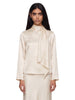 Blusa con foulard Gala in bianco