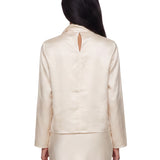 Blusa con foulard Gala in bianco 