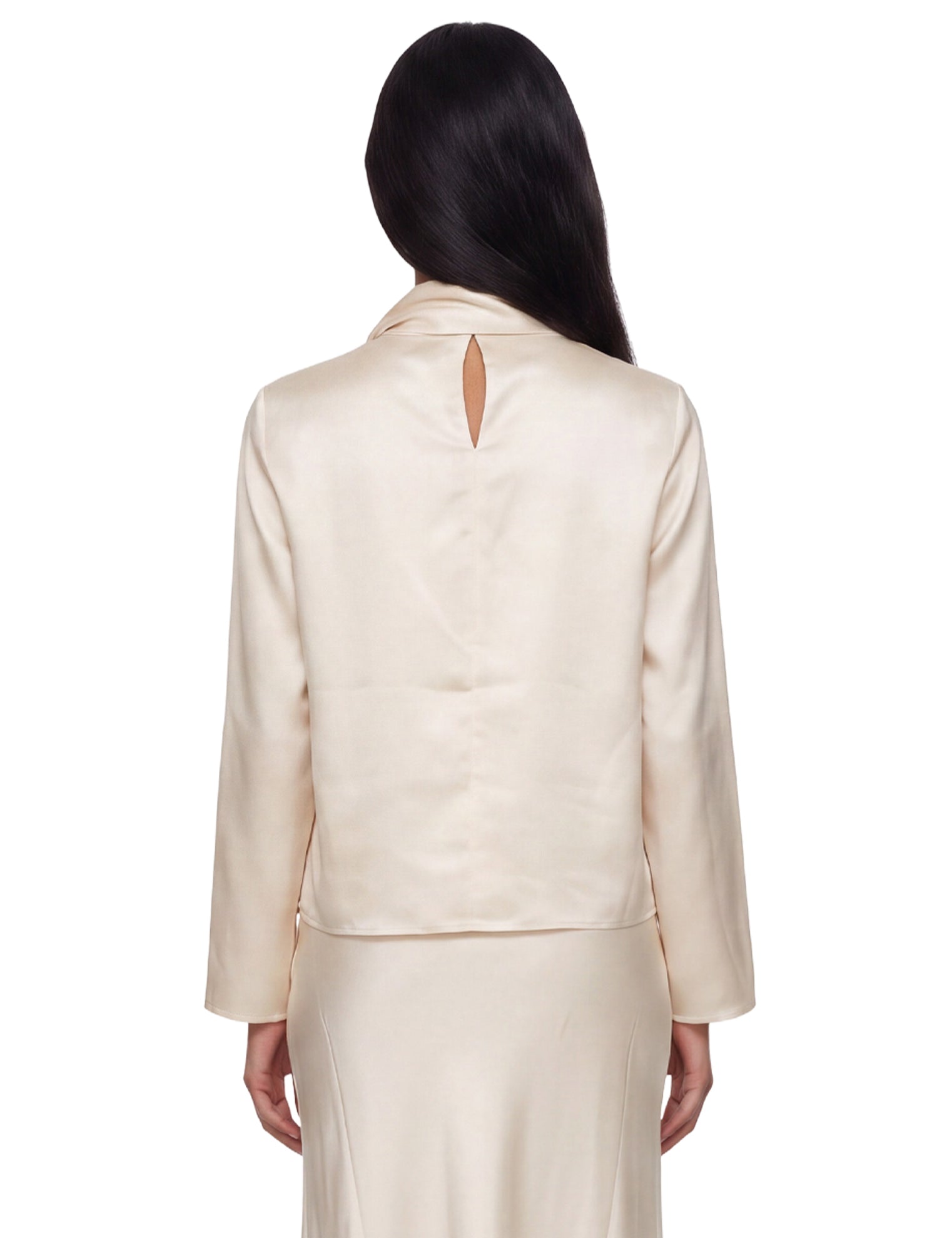 Blusa con foulard Gala in bianco 
