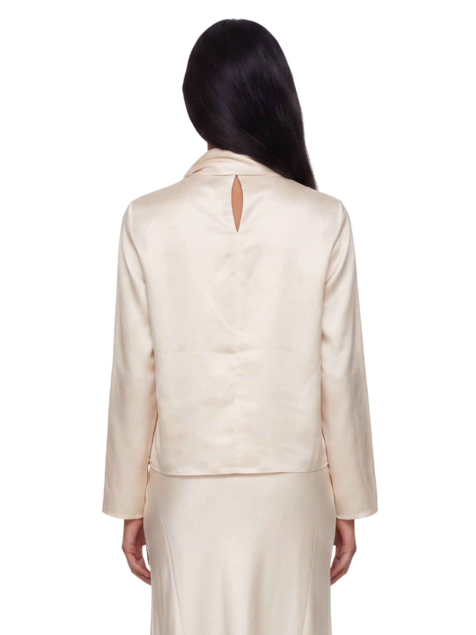 Blusa con foulard Gala in bianco 