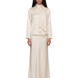 Blusa con foulard Gala in bianco 