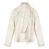Blusa con foulard Gala in bianco 
