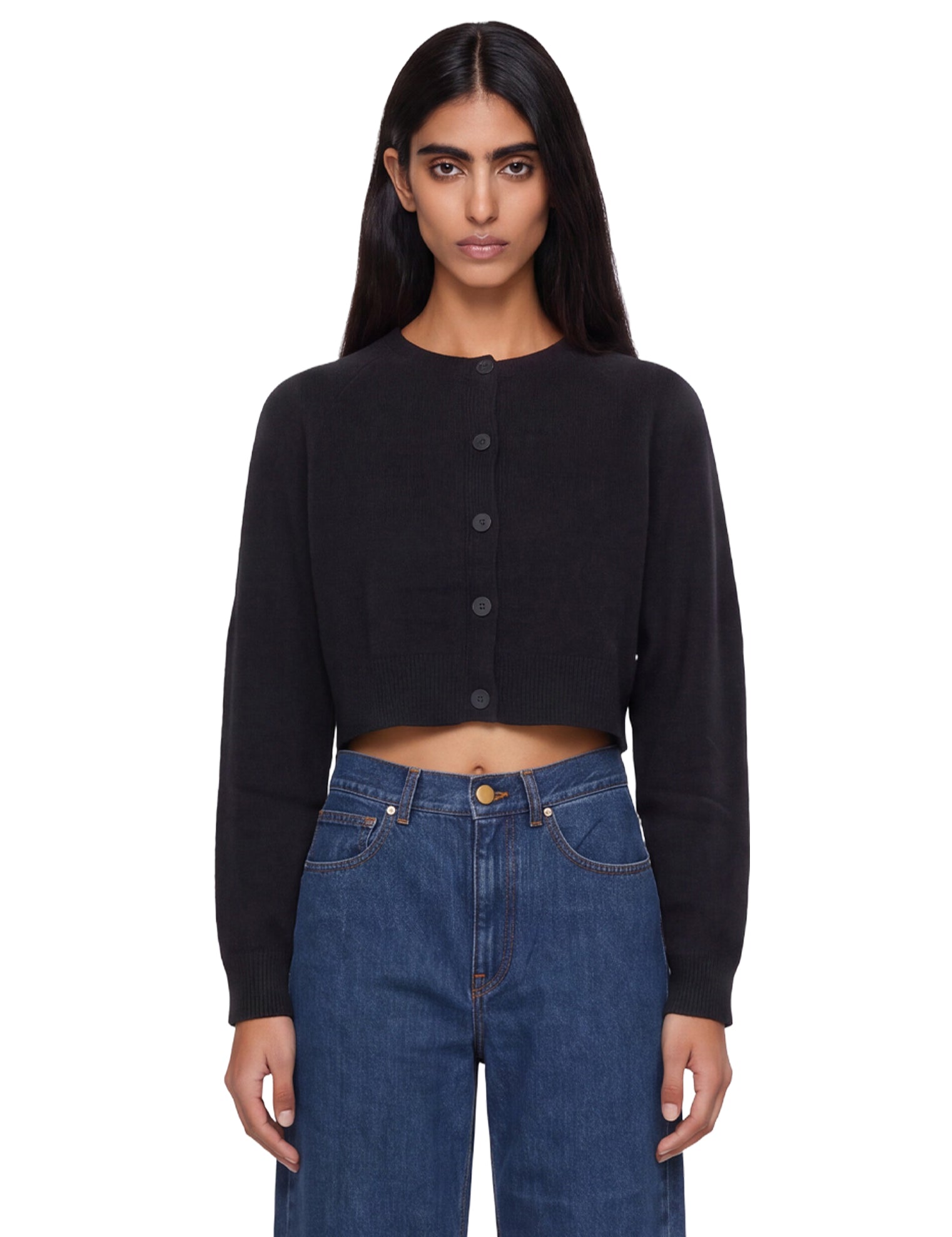 Cardigan crop Heike in nero 
