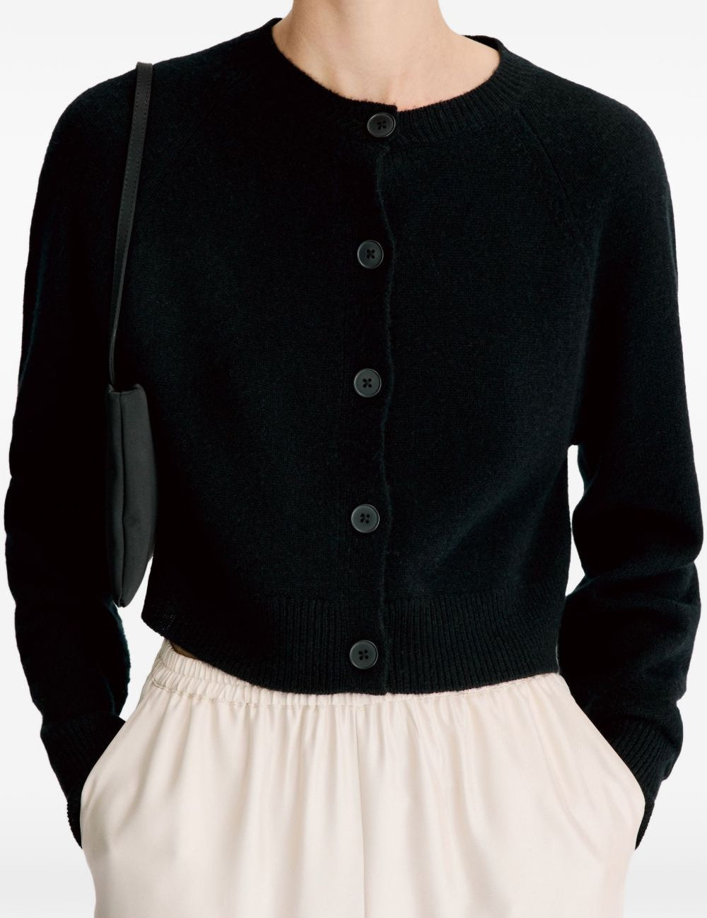 Cardigan crop Heike in nero 