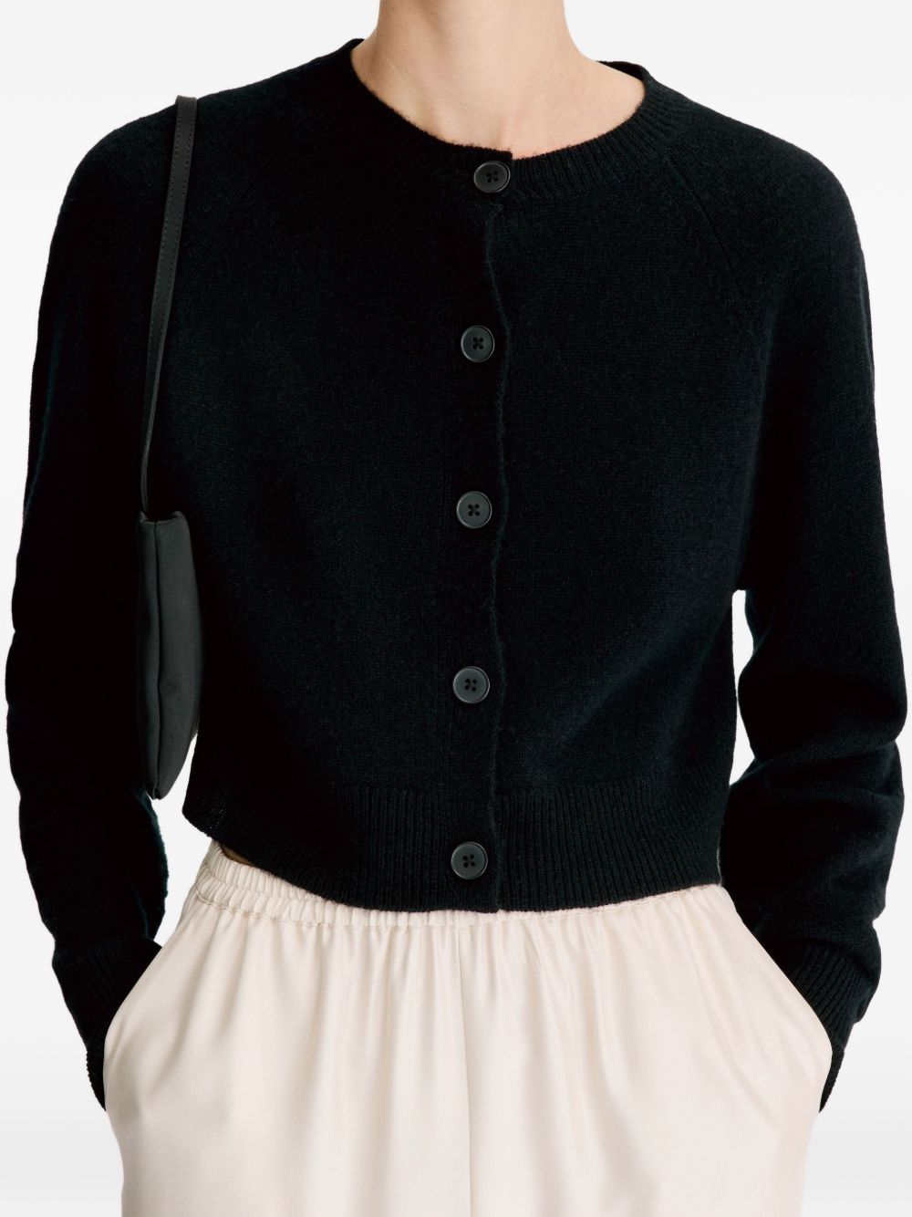 Cardigan crop Heike in nero 