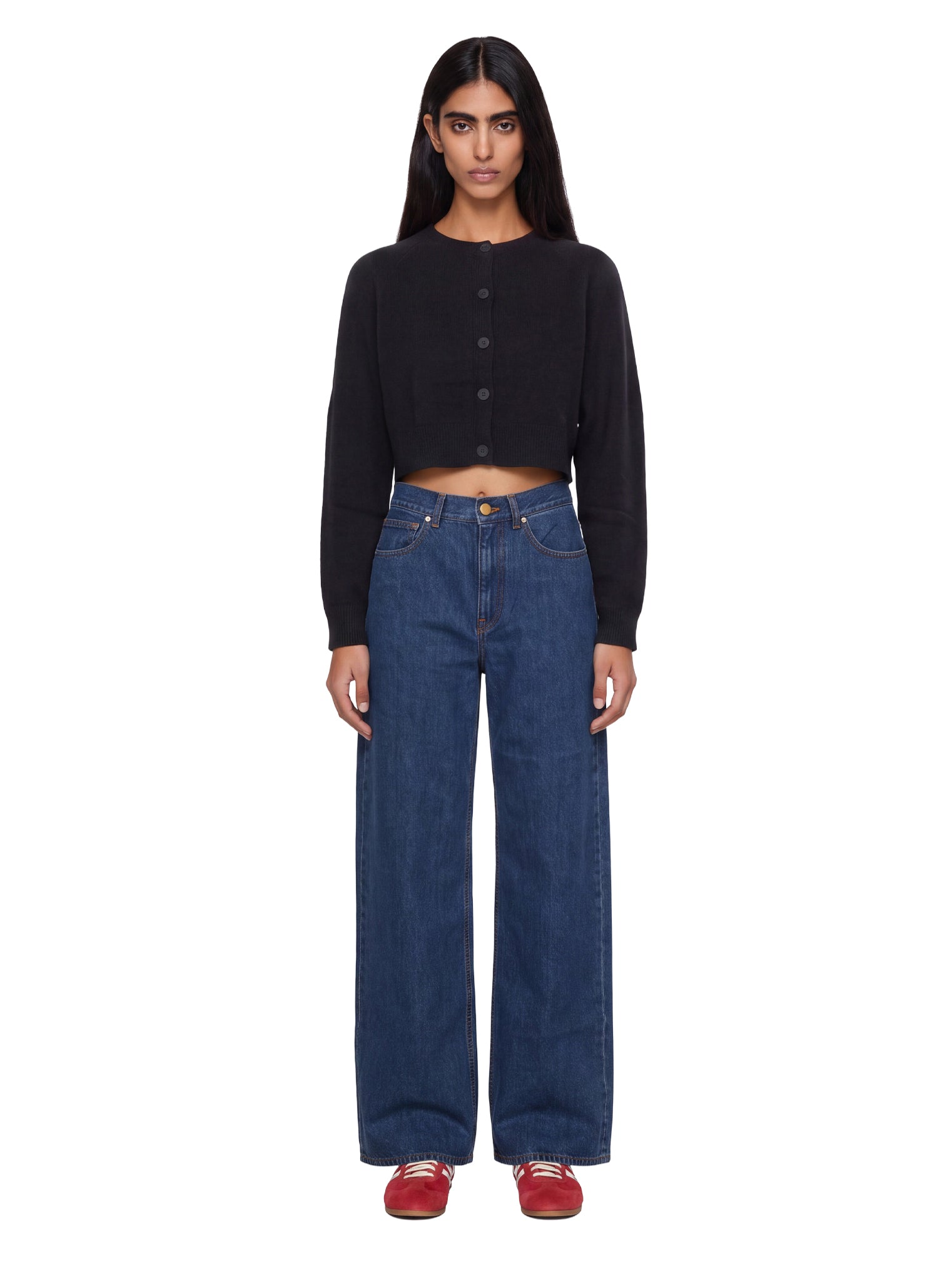 Cardigan crop Heike in nero 