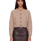 Cardigan crop Heike in beige 