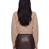 Cardigan crop Heike in beige 