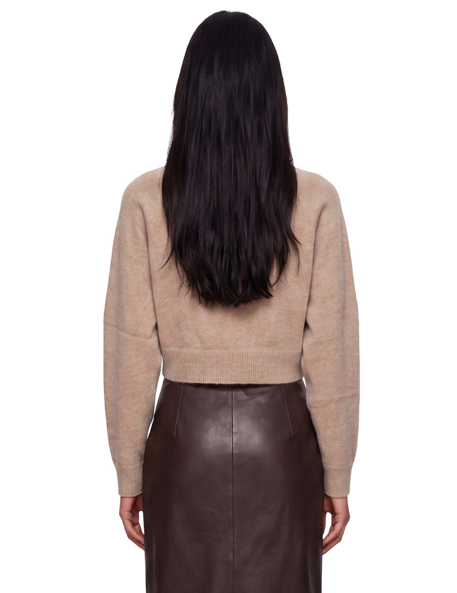 Cardigan crop Heike in beige 