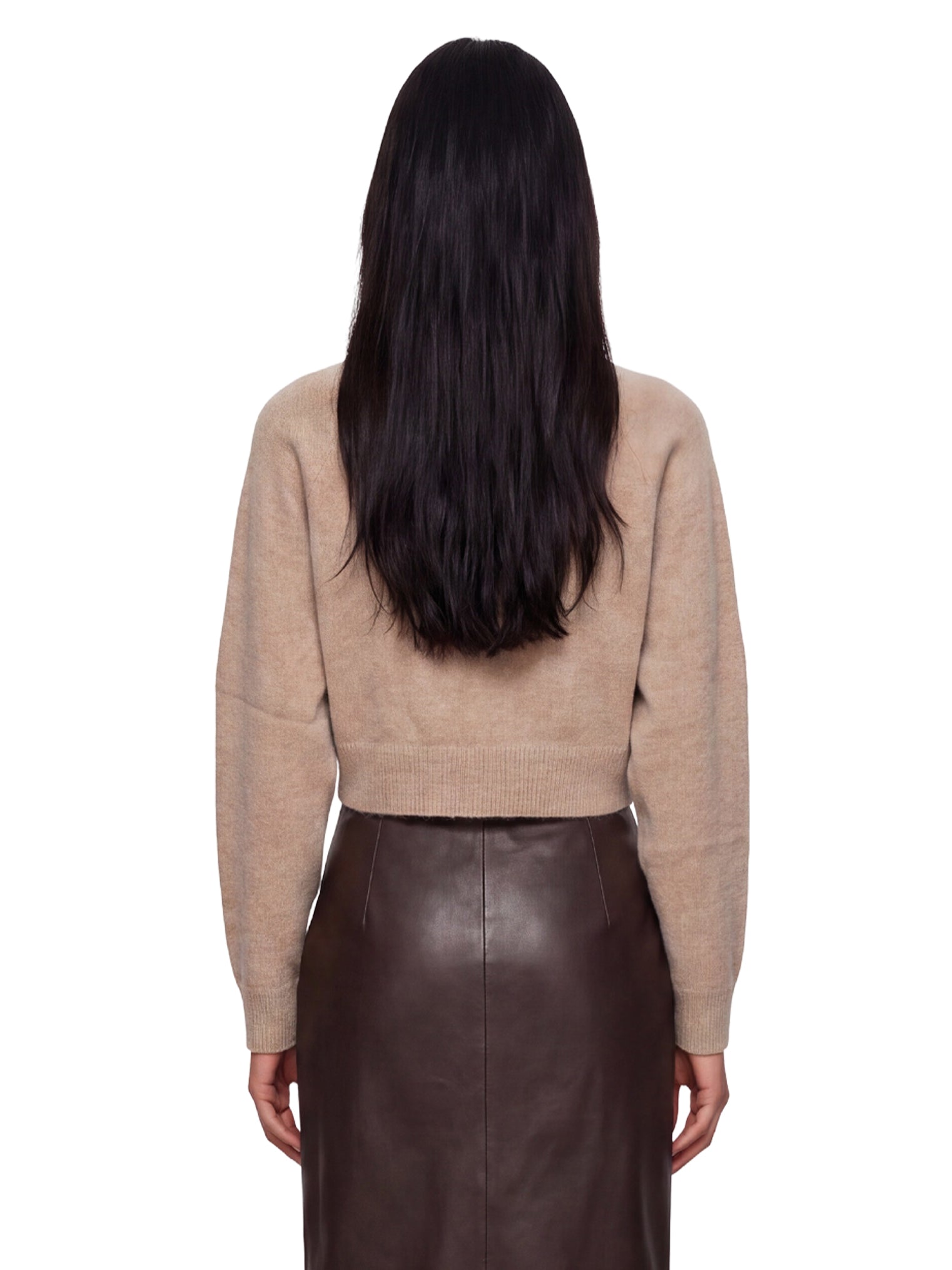 Cardigan crop Heike in beige 
