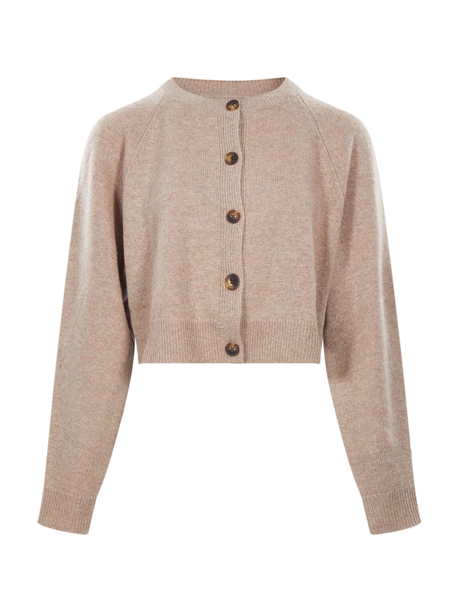 Cardigan crop Heike in beige 