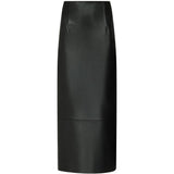 Gonna maxi in pelle Inga in nero 