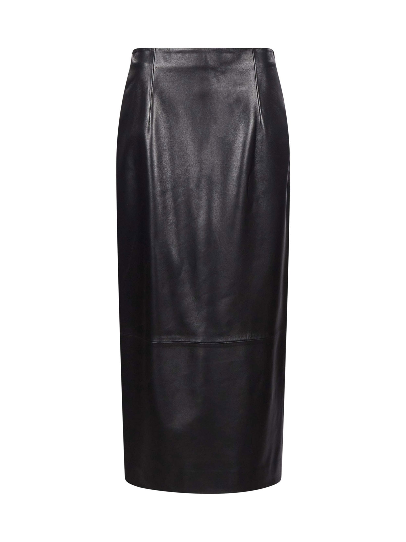 Gonna maxi in pelle Inga in nero 