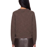 Cardigan Kaia con bordo a coste in marrone 