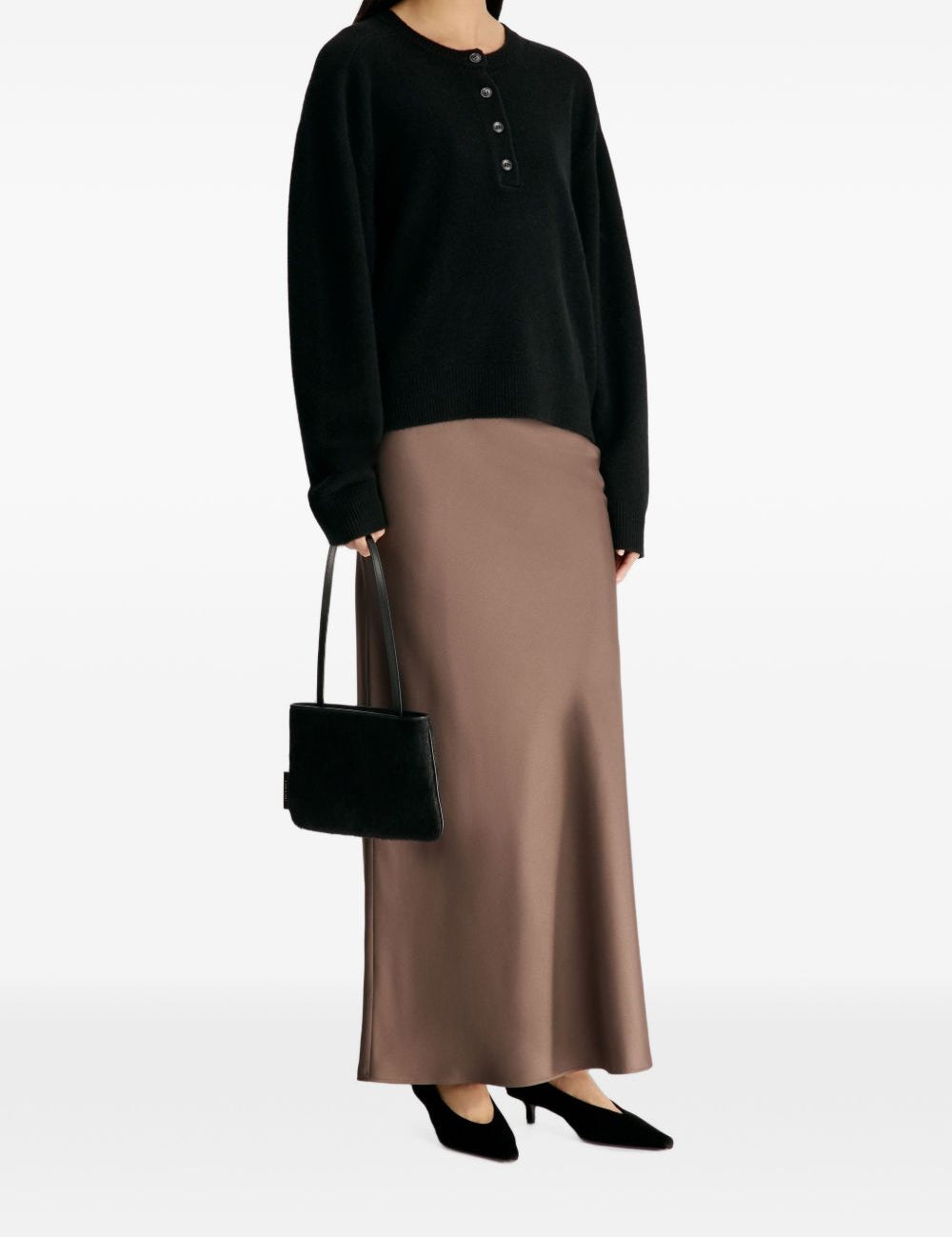 Maglione in cashmere malo in nero 