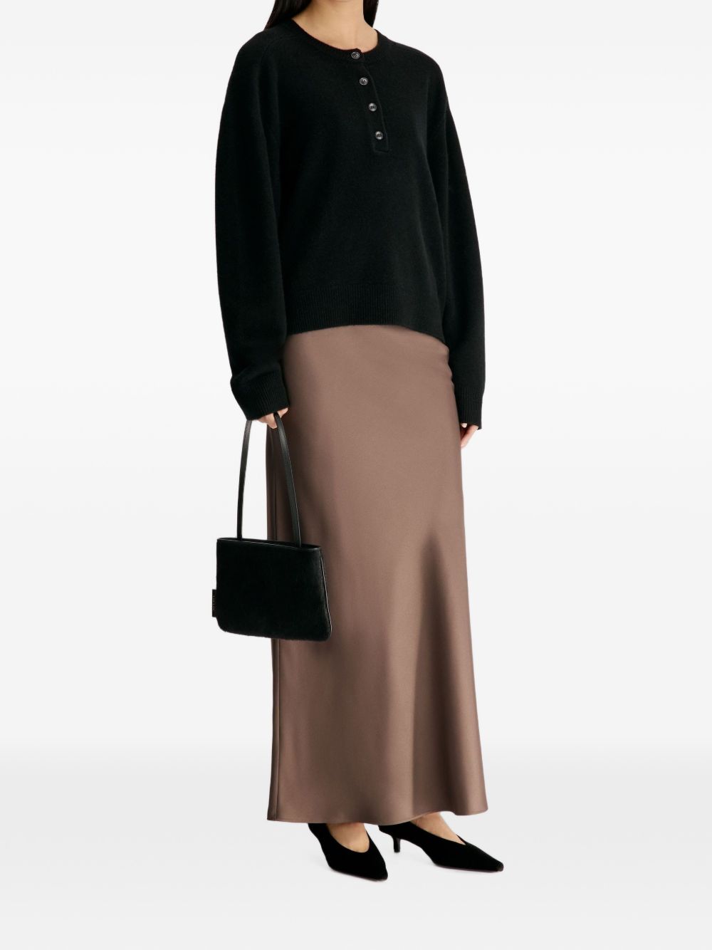 Maglione in cashmere malo in nero 