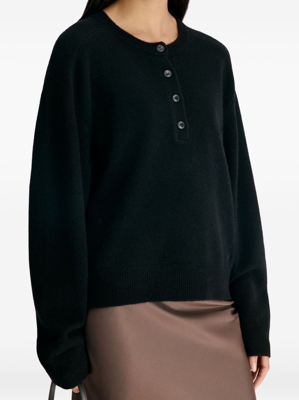Maglione in cashmere malo in nero 