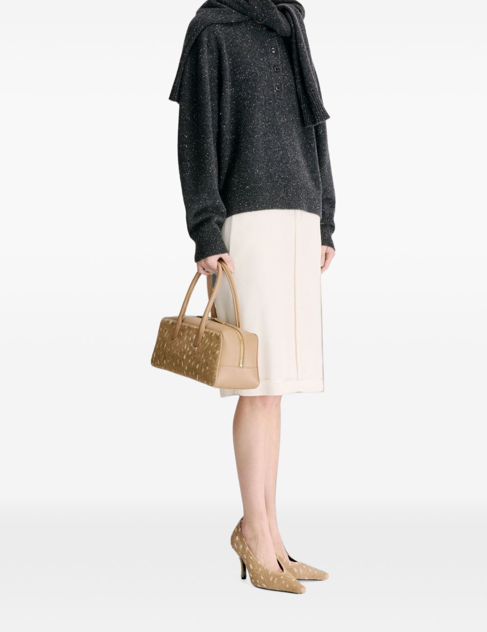Maglione in cashmere malo in grigio 