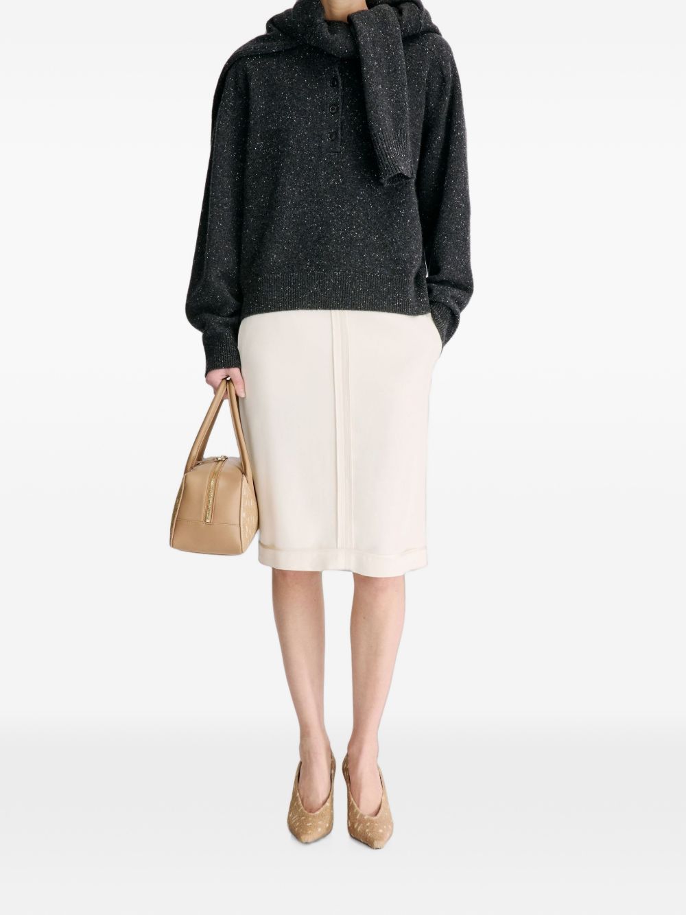 Maglione in cashmere malo in grigio 
