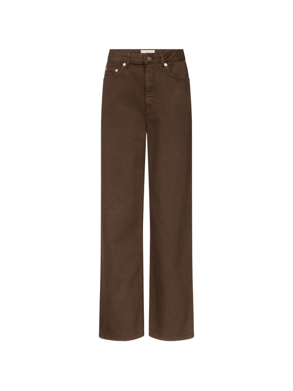 Jeans Mico a gamba ampia in marrone 