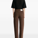 Jeans Mico a gamba ampia in marrone 