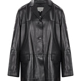 Giacca monopetto in pelle Nari in nero 