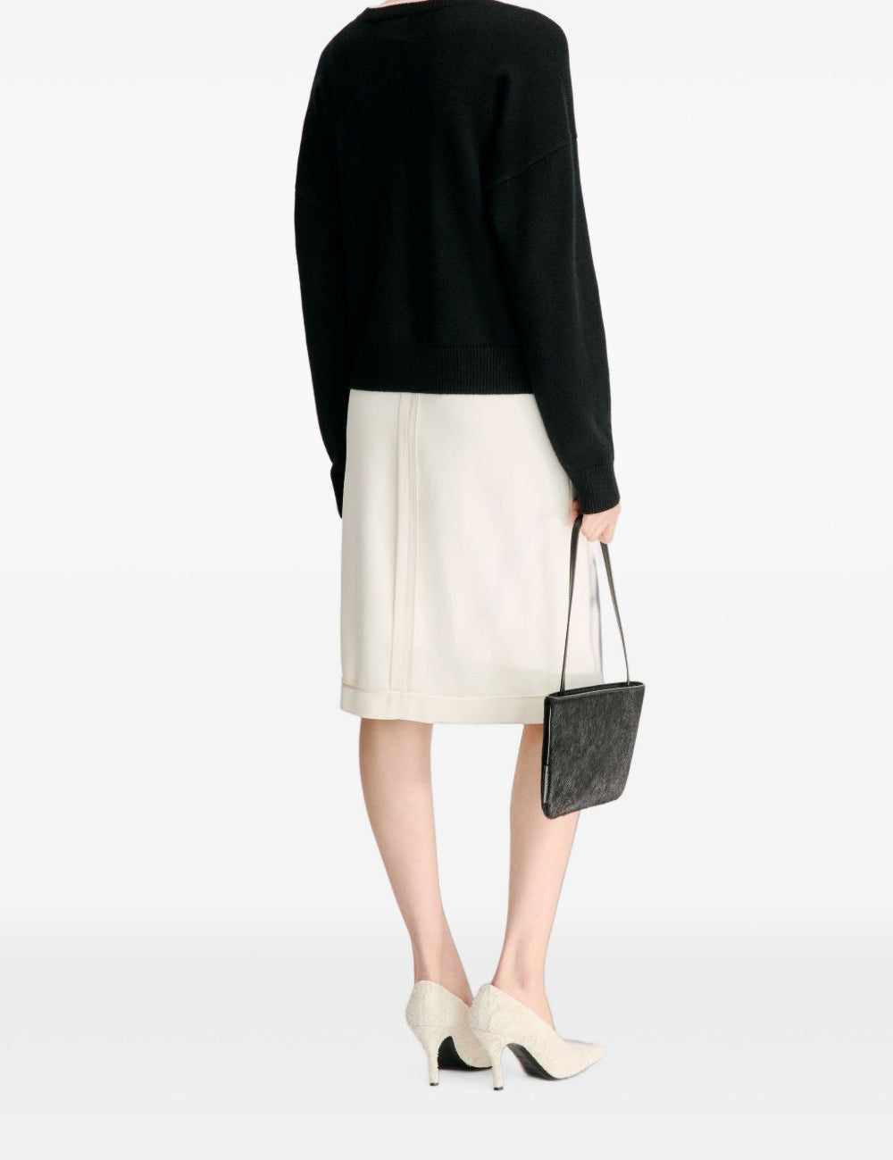 Cardigan nicola con bordi a contrasto in nero 
