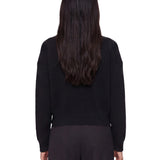 Cardigan con bordi a contrasto Nicola in nero 