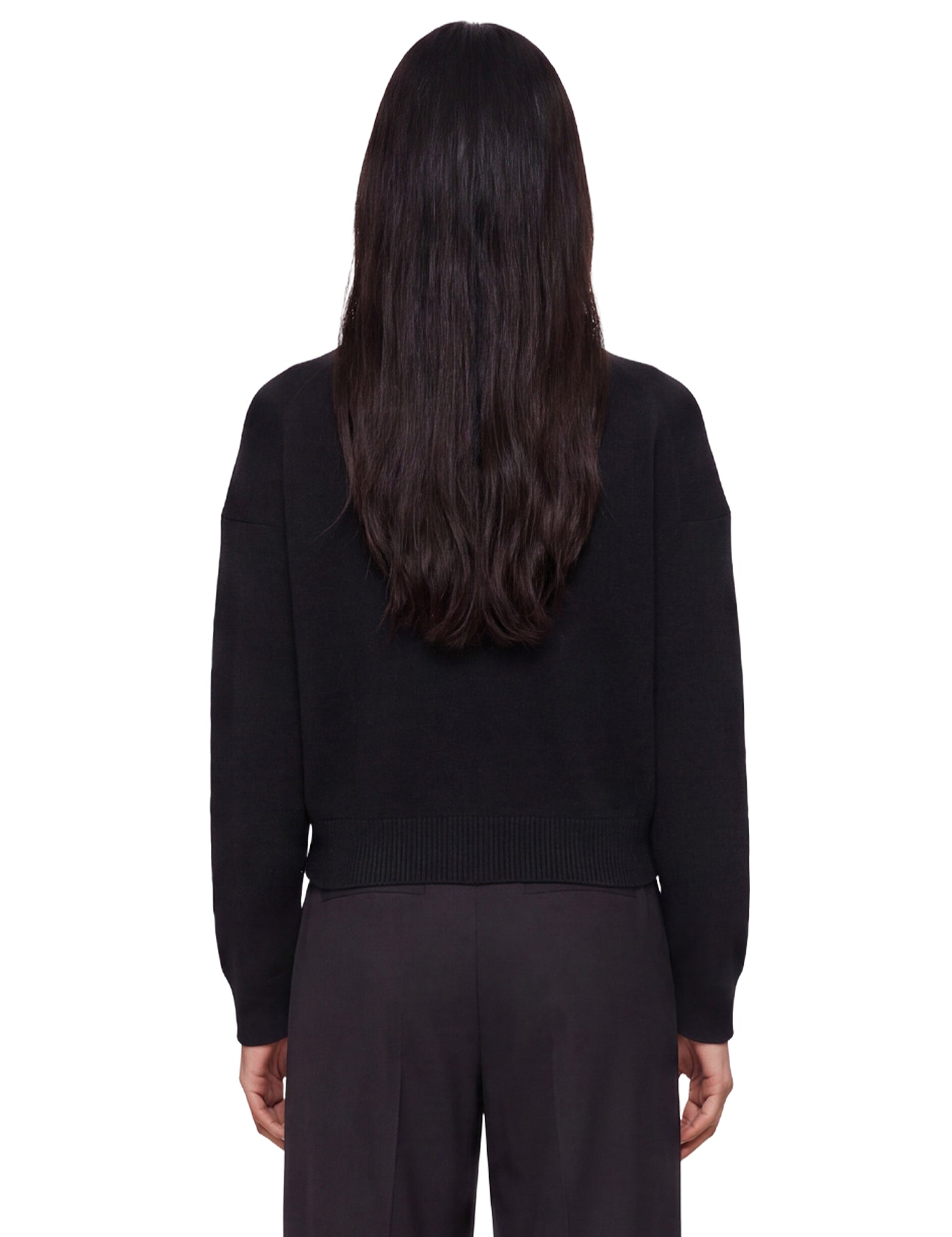 Cardigan con bordi a contrasto Nicola in nero 